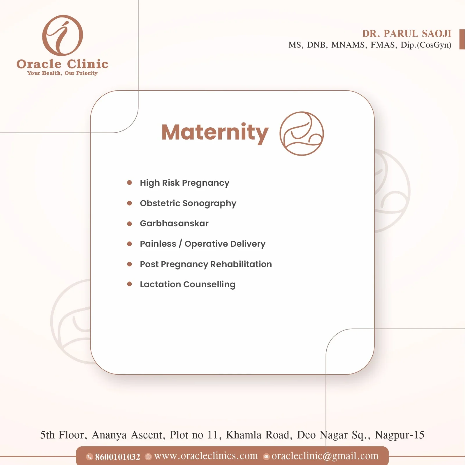 Maternity Clinic in Nagpur - Dr. Parul Saoji - Oracle Clinic