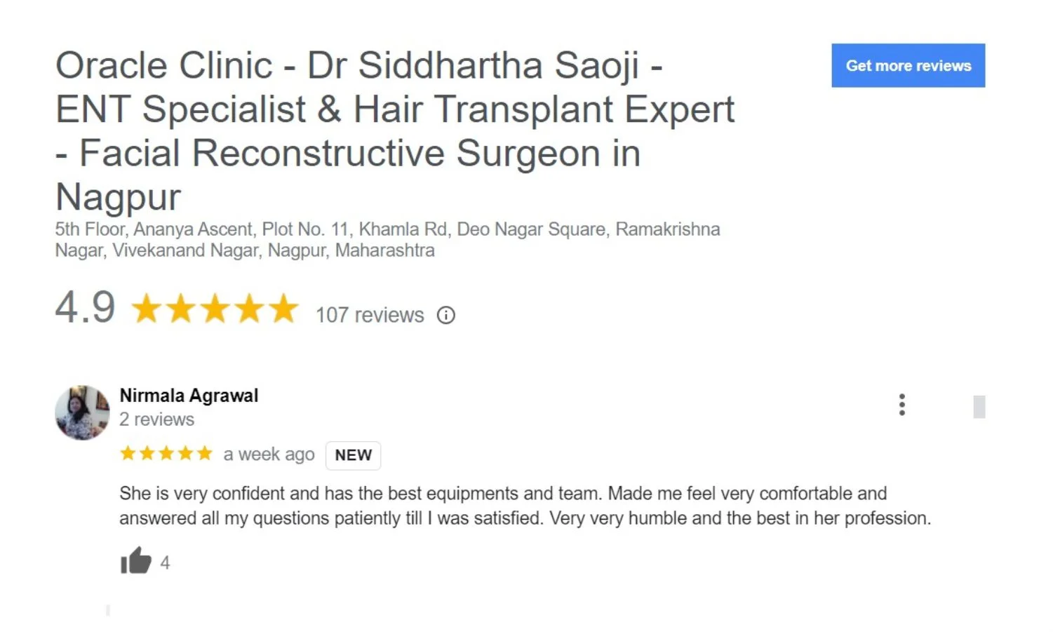 Review For Best Gynecologist in Nagpur