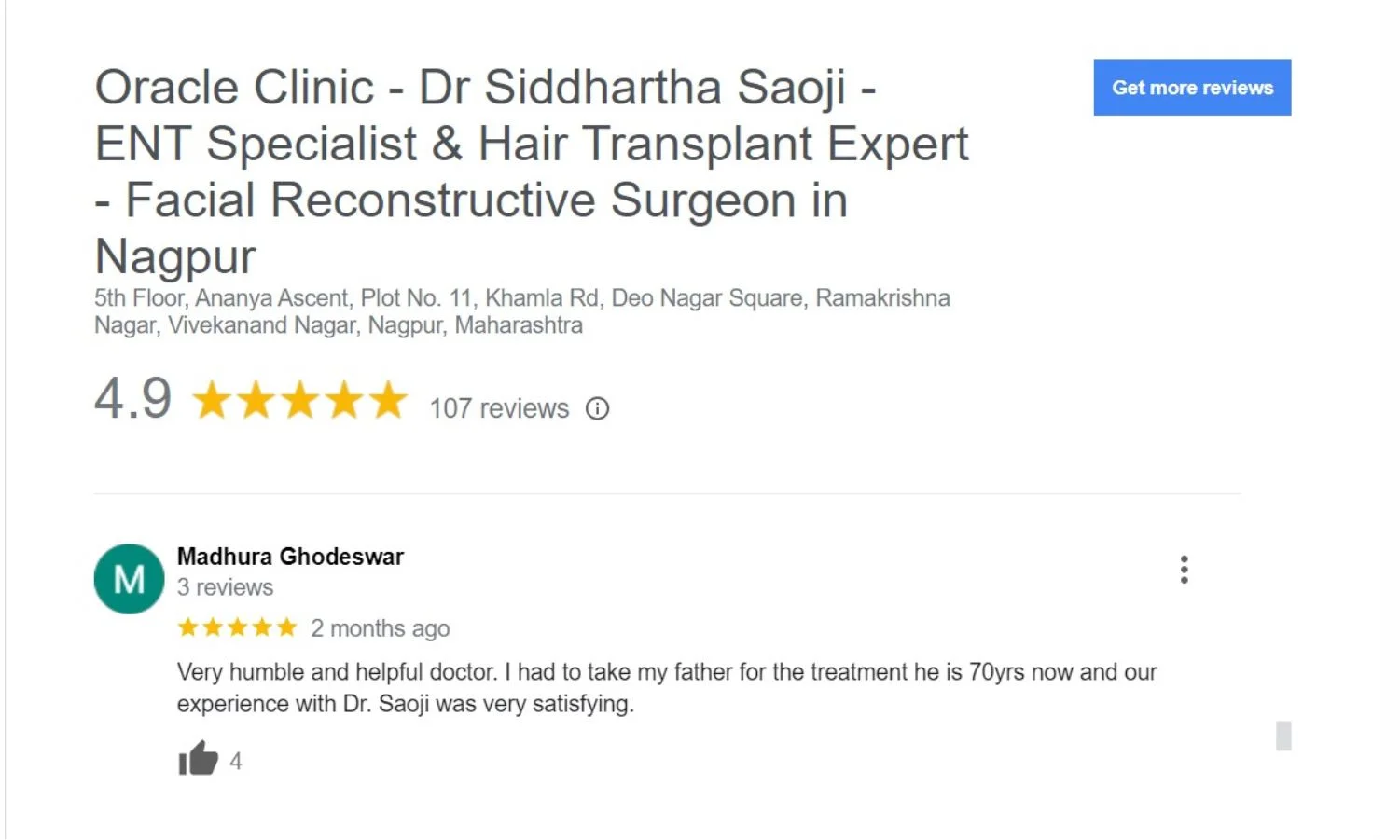 Reviews For Oracle Clinic