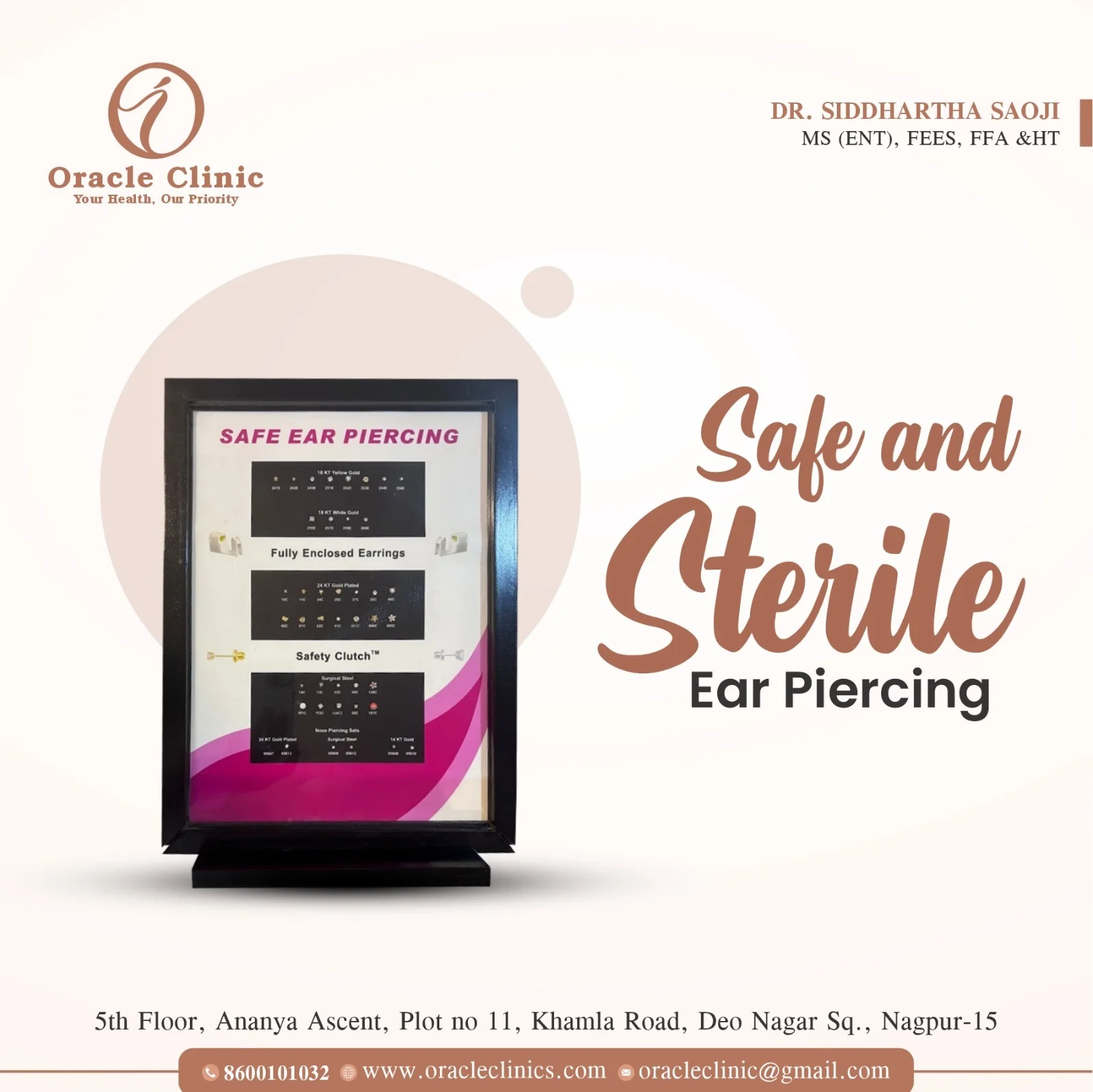 Safe & Sterile Ear Piercing in Nagpur